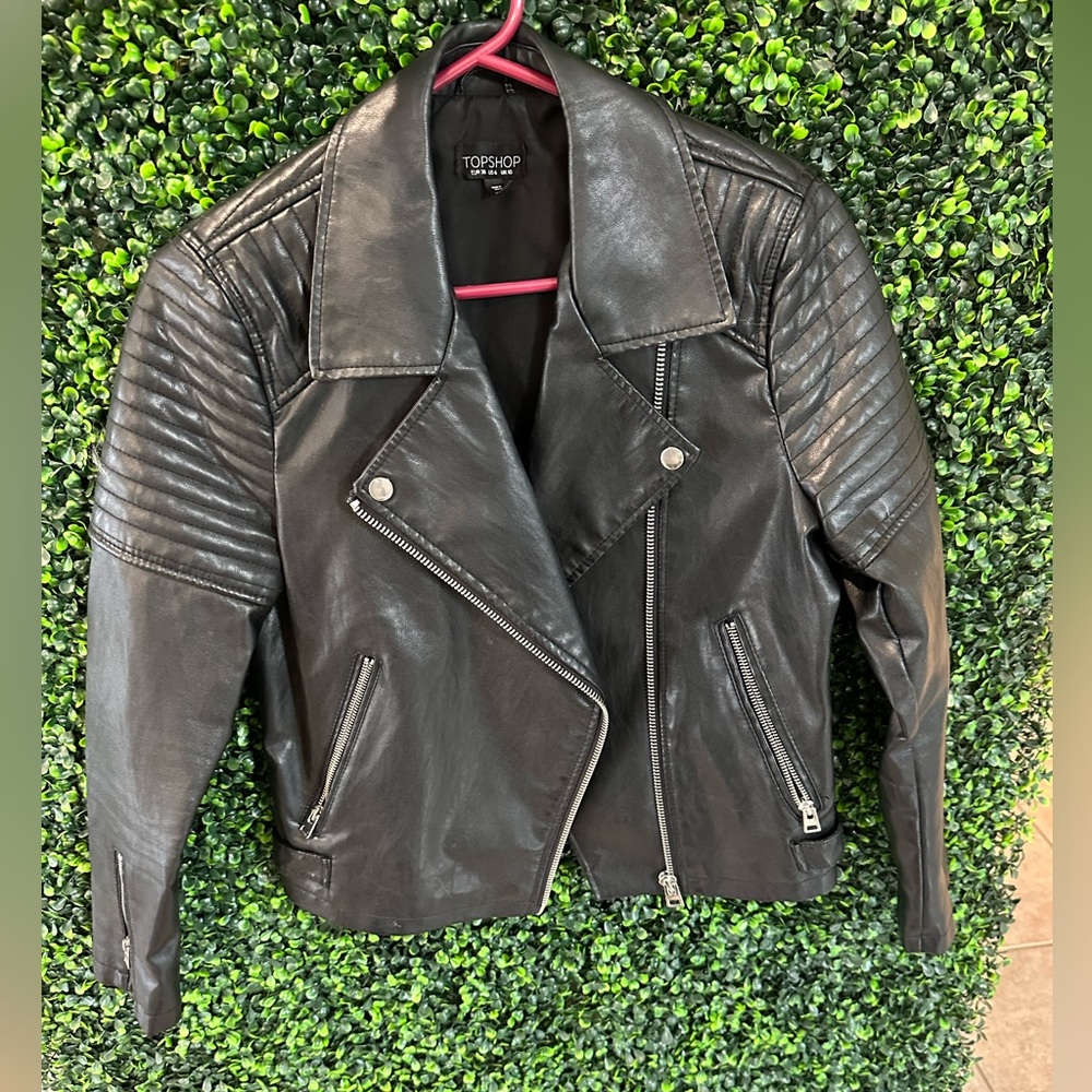 Topshop leather jacket